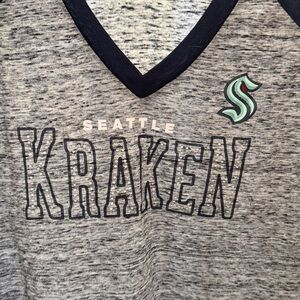 Seattle Kraken Gray V-Neck Women's Top